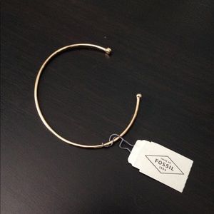 Fossil Thin Gold Cuff NWT